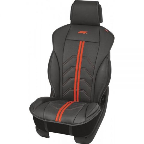 FUNDA DE ASIENTO RESPALDO F1 NEGRO/ROJO
