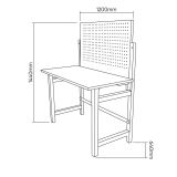 MESA DE TRABAJO PLEGABLE CON PANEL FRONTAL