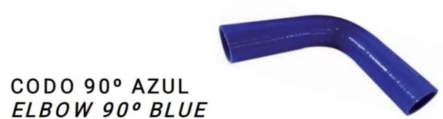 CODO SILICONA AZUL 90° Ø60 20CM