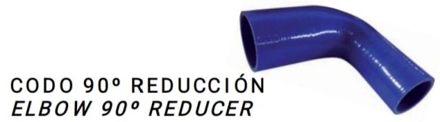 CODO 90º REDUCCIÓN SILICONA Ø70-60mm