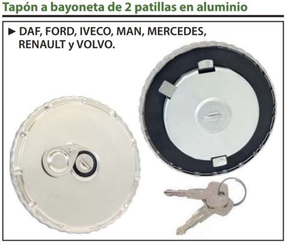 TAPÓN DEPÓSITO Ø80-105 A BAYONETA+LLAVES ALUMINIO