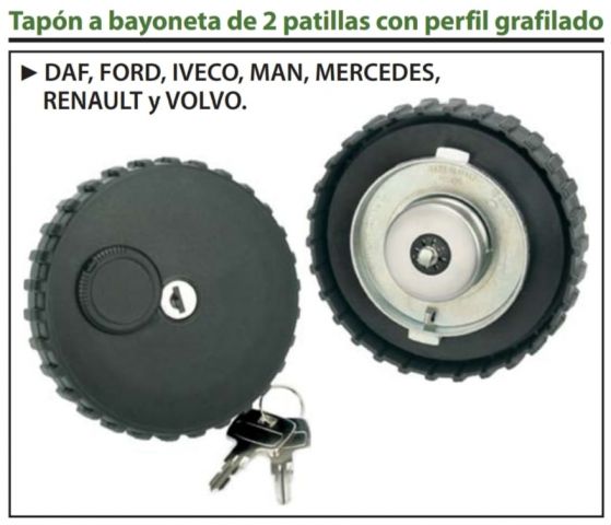 TAPÓN DEPÓSITO Ø80-105 A BAYONETA+LLAVES GRAFILADO