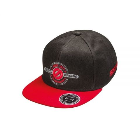 GORRA BASEBALL SPARCO NEGRA/ROJA