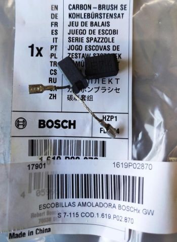 JUEGO DE ESCOBILLAS BOSCH PARA AMOLADORA GWS7-115