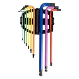 SET DE 9 LLAVES ALLEN DE COLORES CON PUNTA REDONDA