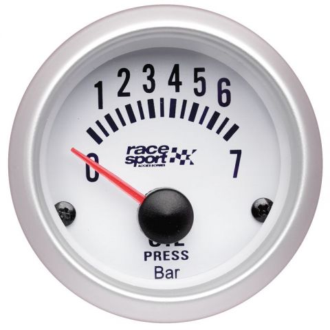 MANÓMETRO PRESIÓN DE ACEITE RACE SPORT 52MM 12V BL