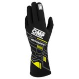 GUANTES OMP SPORT FIA 8856-2018 NEGRO/AMARILLO T-M