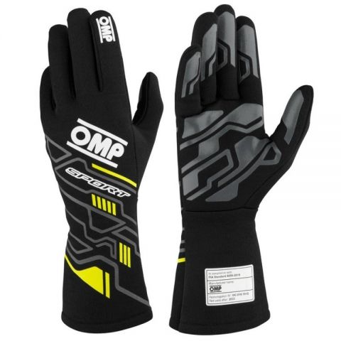 GUANTES OMP SPORT FIA 8856-2018 MY2025 NEG/AMA T-L