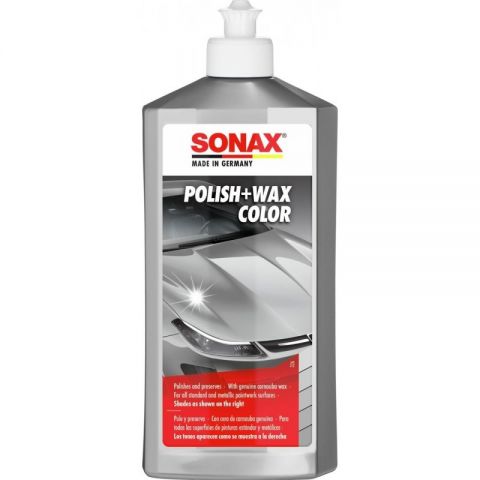 SONAX ABRILLANTADOR + CERA PLATA/GRIS 500ML
