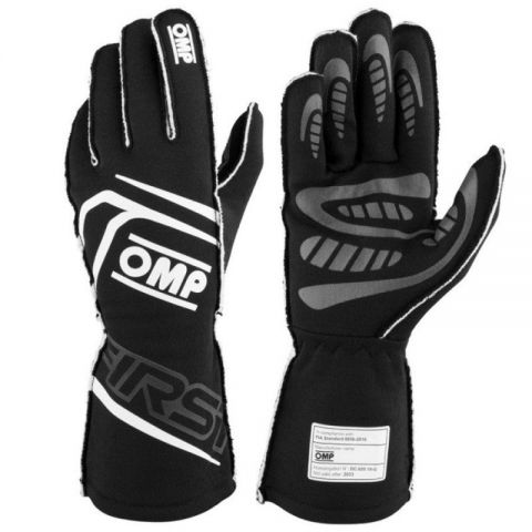 GUANTES OMP FIRST FIA 8856-2018 MY2025 NEGRO T-M