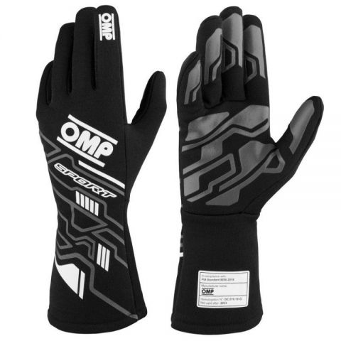 GUANTES OMP SPORT FIA 8856-2018 MY2025 NEG/BLA T-L