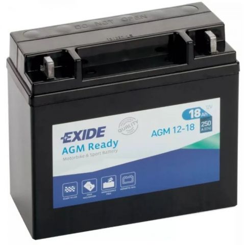 BATERÍA EXIDE MOTO BIKE 12V 18AH 250EN + DERECHA