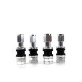 JGO. 4 VÁLVULAS DE ALUMINIO PARA LLANTAS - PLATA