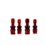 JGO. 4 VÁLVULAS DE ALUMINIO PARA LLANTAS - ROJAS