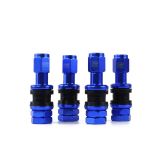 JGO. 4 VÁLVULAS DE ALUMINIO PARA LLANTAS - AZULES