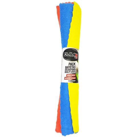 PACK 3 GAMUZAS MICROFIBRAS AUTOMOVIL MED. 30X30cm