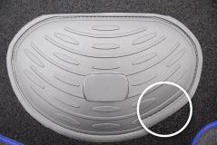 JGO. 4 ALFOMBRAS MOQUETA PREMIUM NEGRA RIBETE AZUL