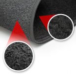 JGO 4 ALFOMBRAS MOQUETA PREMIUM NEGRA RIBETE NEGRO