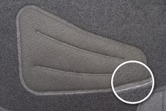 JGO 4 ALFOMBRAS MOQUETA PREMIUM NEGRA RIBETE NEGRO