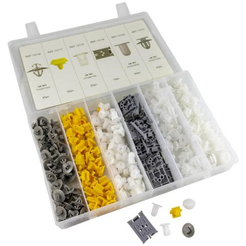 ESTUCHE DE CLIPS PLÁSTICOS RENAULT 300PCS