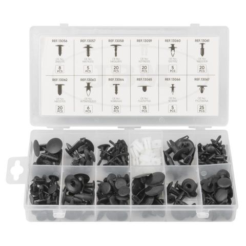 ESTUCHE DE CLIPS PLÁSTICOS FORD 169PCS