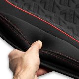 RESPALDO DE ASIENTO MOMO ESTILO NEGRO/ROJO