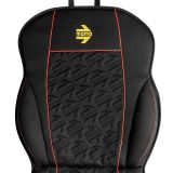 RESPALDO DE ASIENTO MOMO ESTILO NEGRO/ROJO