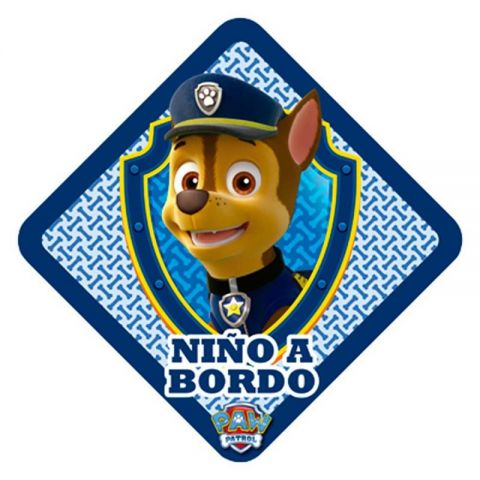 PEGATINA NIÑO A BORDO PATRULLA CANINA