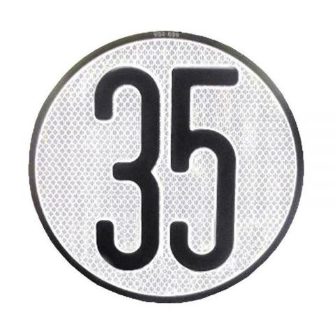 PLACA DISCO LÍMITE VELOCIDAD 35 - DIÁMETRO 200