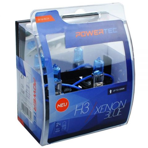 LÁMPARA POWERTEC XENON BLUE H3 12V DUO