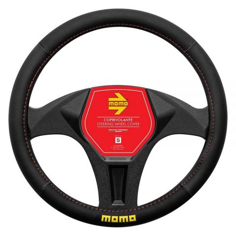 FUNDA VOLANTE MOMO EASY BLACK-RED PU S 36,5CM-37,9