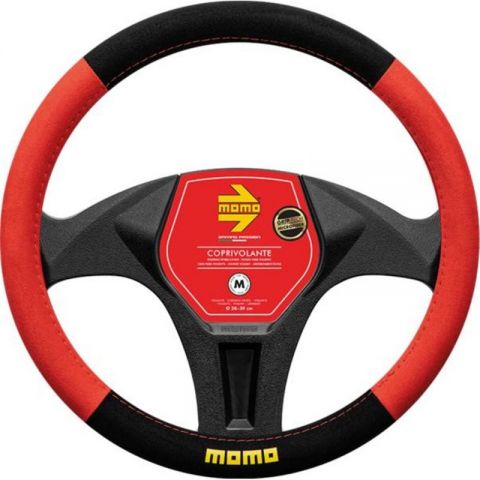 FUNDA VOLANTE MOMO EASY MICROF. RED-BLACK 38-39CM