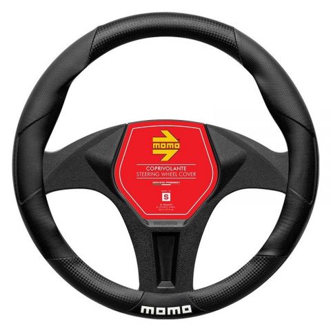 FUNDA VOLANTE MOMO TUNING COLOR NEGRO 38-39CM