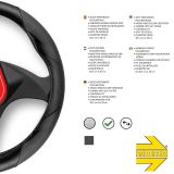 FUNDA VOLANTE MOMO TUNING COLOR NEGRO 38-39CM