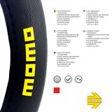 FUNDA DE VOLANTE MOMO COLOR NEGRO/ROJO 38-39CM