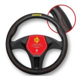 FUNDA VOLANTE MOMO COMFORT BLACK-RED PU S 38-39CM