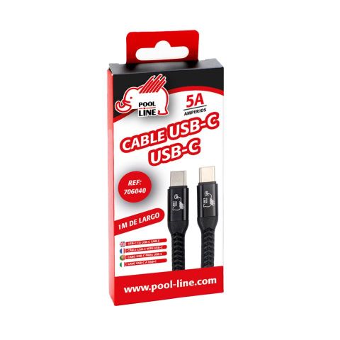 CABLE TELEFONIA REFORZADO NEGRO TIPO C A TIPO C 5A