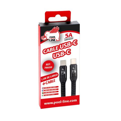 CABLE TELEFONIA REFORZADO TIPO C A TIPO C 5A 1,5CM