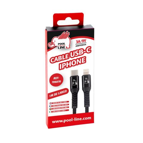 CABLE TELEFONIA REFORZADO TIPO IPHONE A TIPO C 3AM