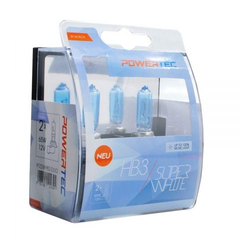 LÁMPARA POWERTEC SUPERWHITE HB3 12V DUO