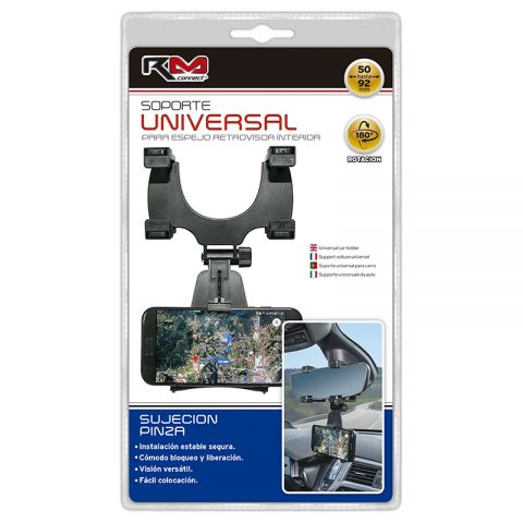 SOPORTE TELÉFONO CON PINZA COLOCACIÓN RETROVISOR