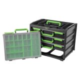 CAJA CON 4 MALETINES DE PLÁSTICO EXTRAÍBLES