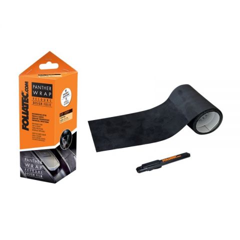 LÁMINA DECORATIVA PANTHER WRAP NEGRA 15 X 140 CM