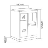 MUEBLE CON 3 CAJONES CON PORTABOBINA DE PAPEL